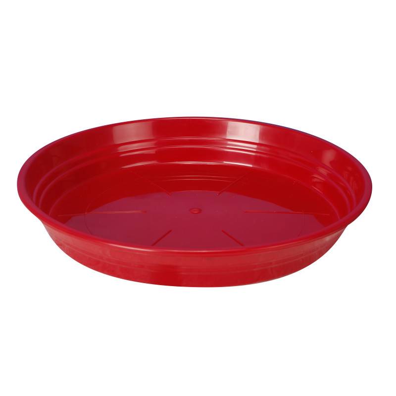 Riviera - Soucoupe Ronde D26cm - H3,8cm - Rouge - Fabrication Française - Image 1