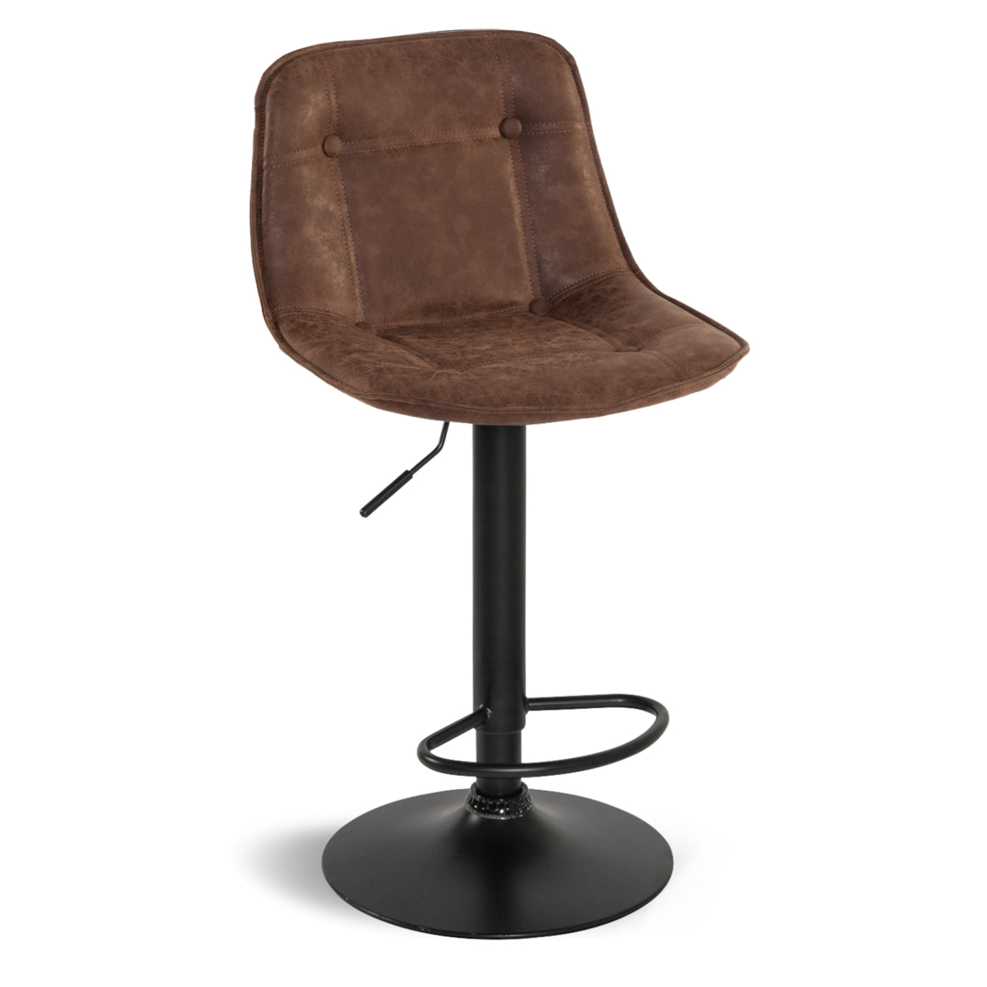 Lot de 4 tabourets de bar DENVER marron vintage - Image 5