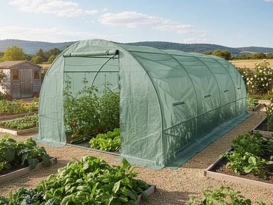 Serre Tunelle De Jardin 6 X 3 M "lys" - 18 M² - 140g - Vert -habitat Et Jardin - Image 2