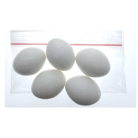 5 œufs artificiel en plastique pour oiseaux Calopsitte , inséparables, agapornis - Image 1