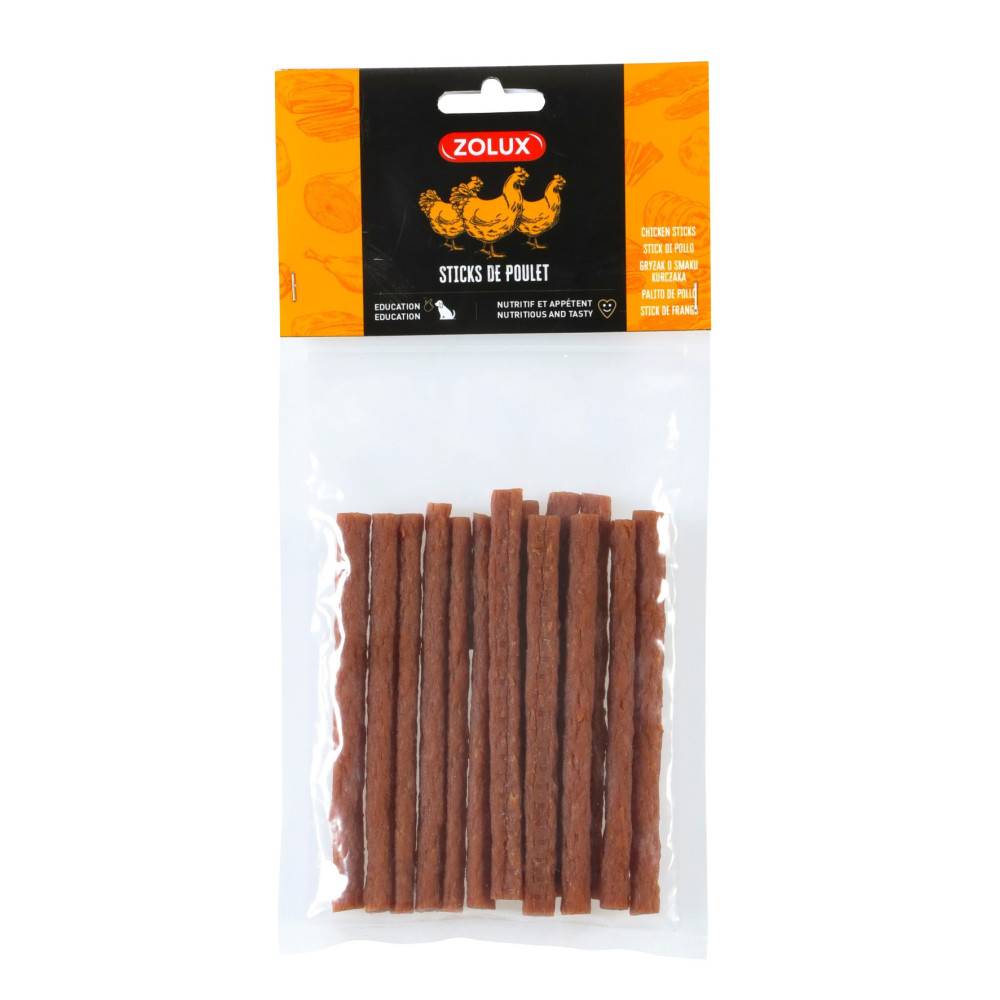 Zolux - Palitos de pollo seco 100 g golosinas para perro - Imagen 1