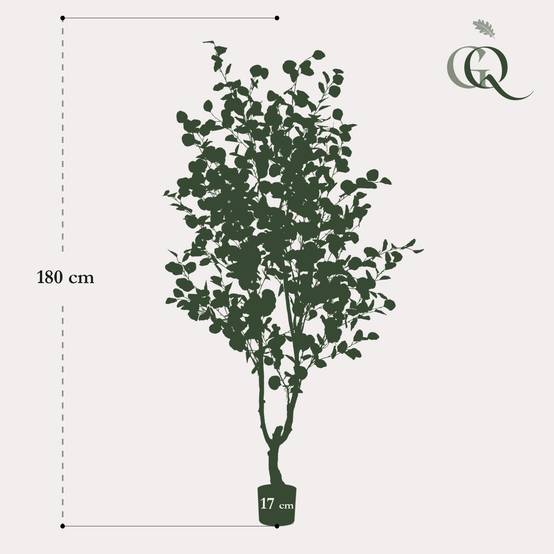 Eucalyptus plante artificielle - h180cm, Ø17cm- La Green Touch - Image 3