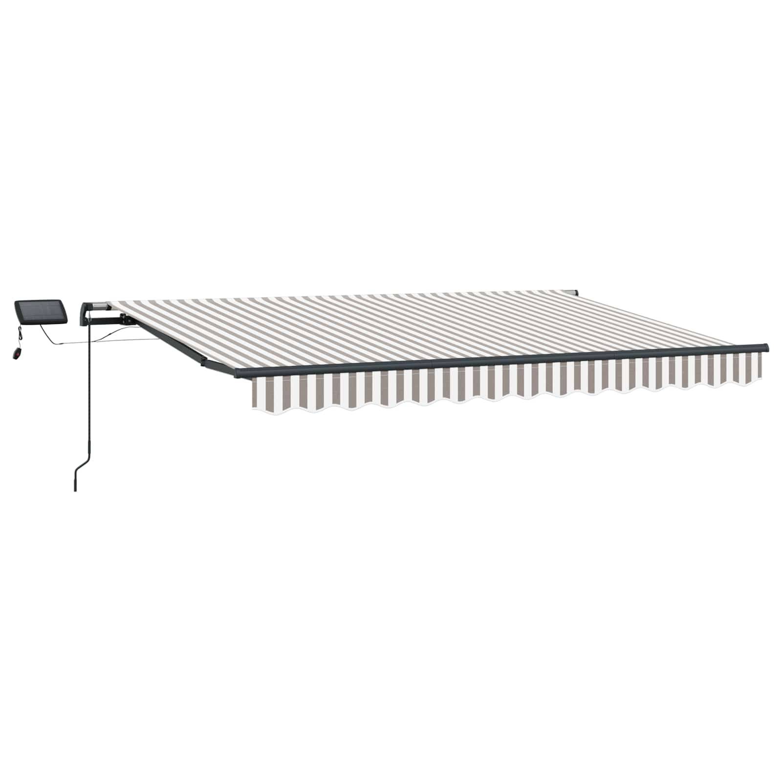 ComfortXL - Store banne manuel avec LED pour terrasse ombre ajustable gris clair 4x3m - ComfortXL Outdoor Living - Image 2