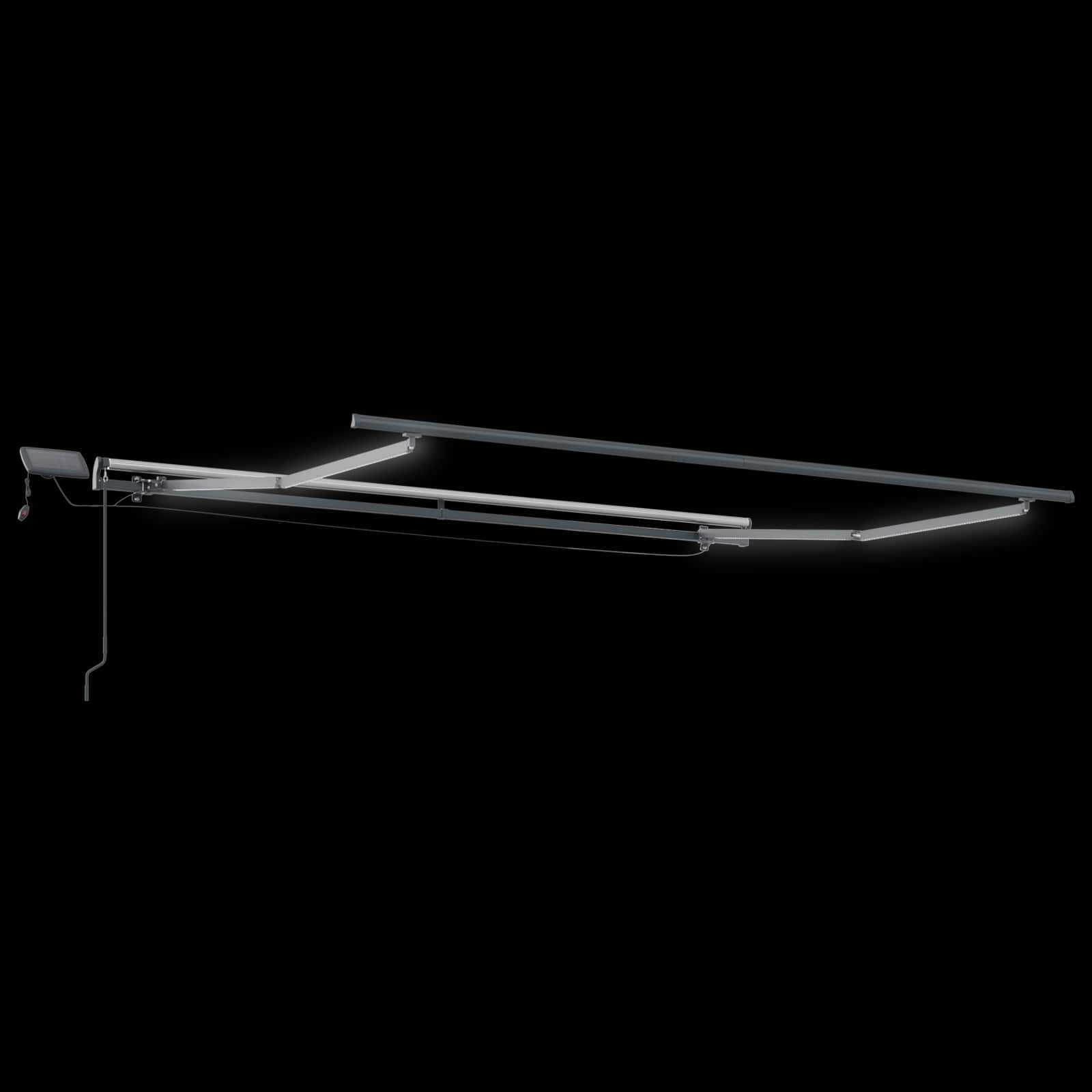 ComfortXL - Store banne manuel avec LED pour terrasse ombre ajustable gris clair 4x3m - ComfortXL Outdoor Living - Image 5