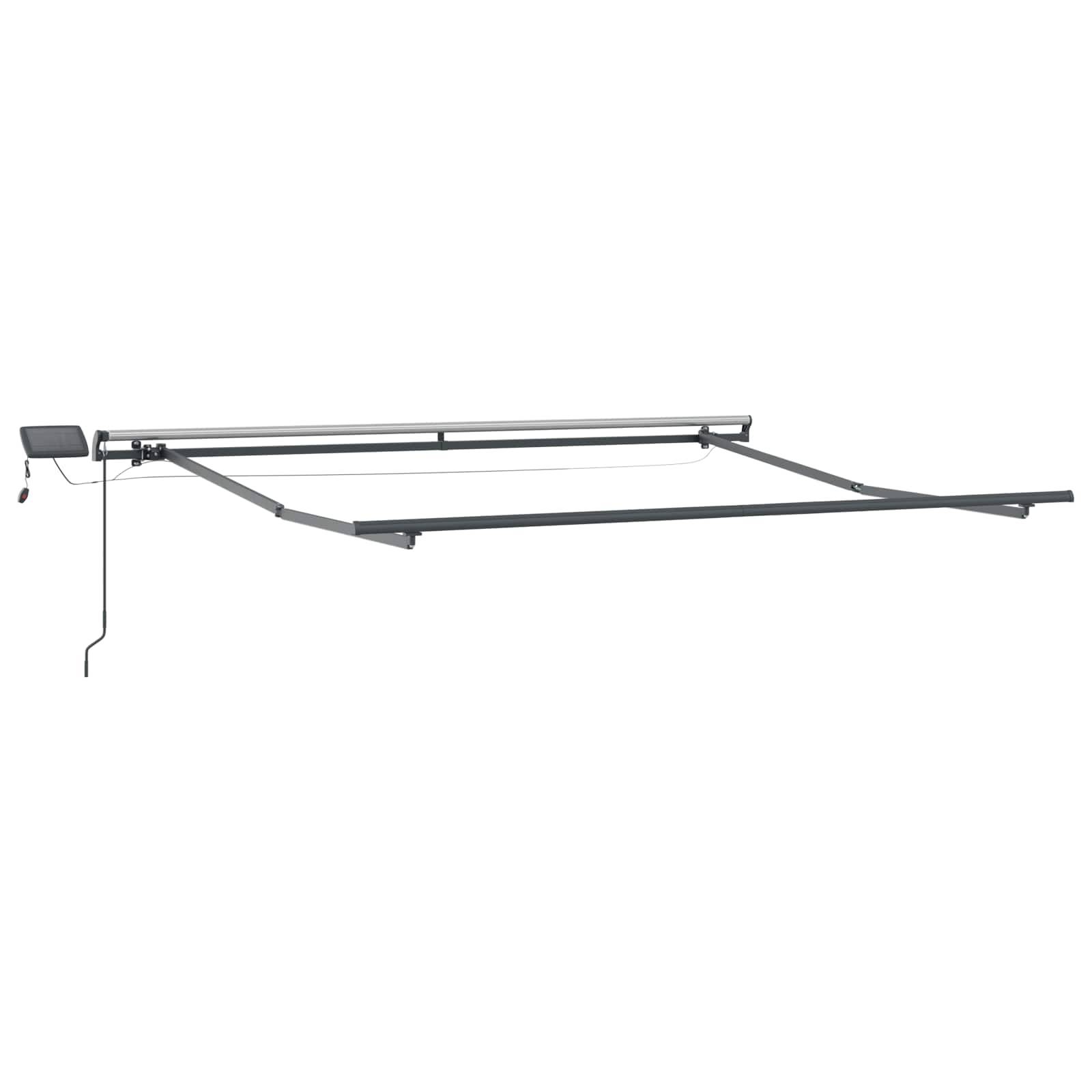 ComfortXL - Store banne manuel avec LED pour terrasse ombre ajustable gris clair 4x3m - ComfortXL Outdoor Living - Image 4