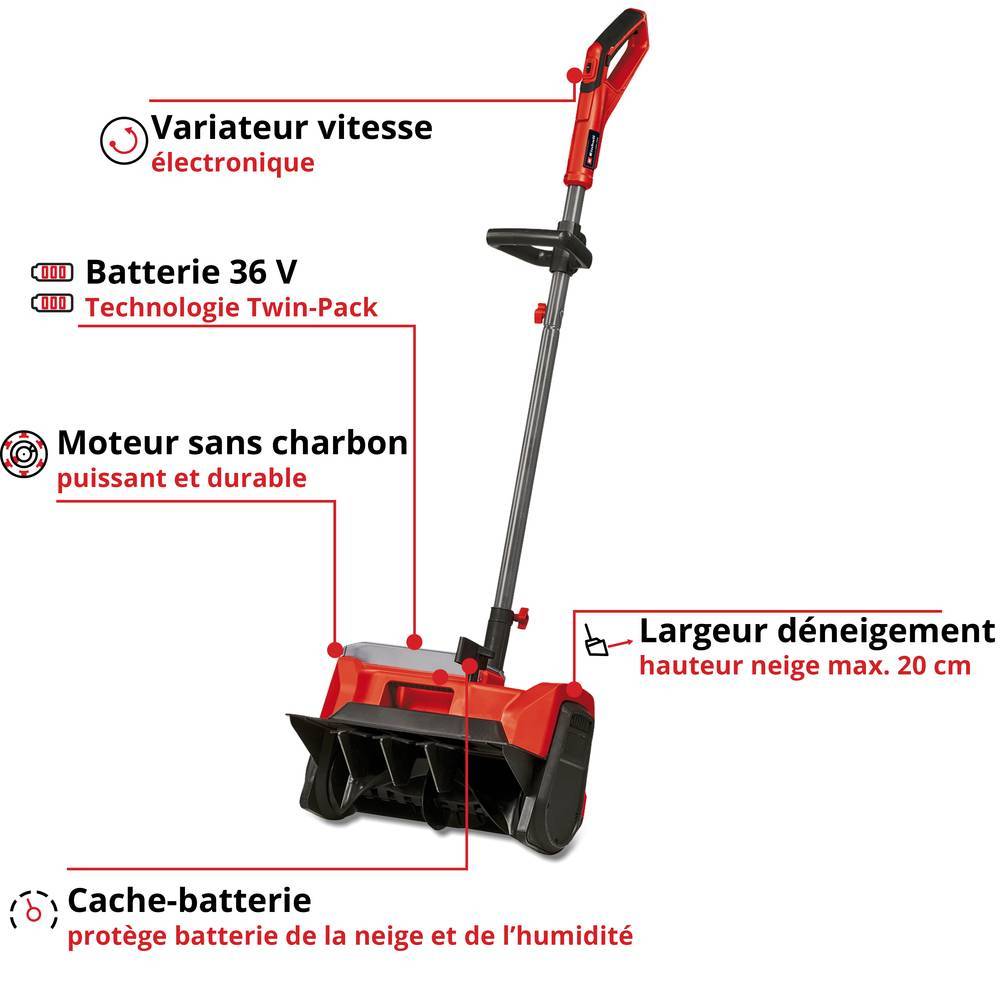 Einhell - Fraise à neige sans fil GE-ST 36/40 Li E-Solo Einhell - Image 2