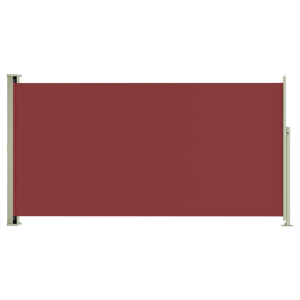 Helloshop26 - Auvent paravent store brise-vue latéral rétractable de patio jardin terrasse balcon protection visuelle écran 160 x 300 cm rouge - Imagen 1