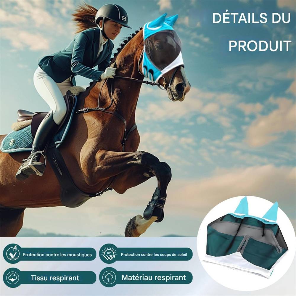 DtopbuyAge - Masque anti - mouches pour cheval DtopbuyAge - Image 3