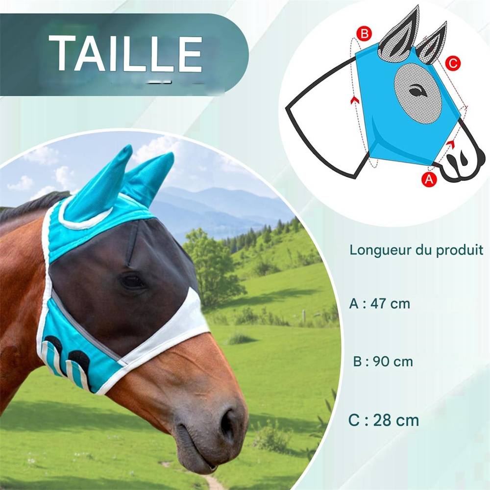 DtopbuyAge - Masque anti - mouches pour cheval DtopbuyAge - Image 4