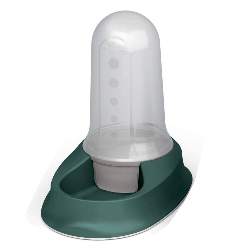 Dispensador mixto 3.5 litros agua o croquetas verde antideslizante para perro - Imagen 2