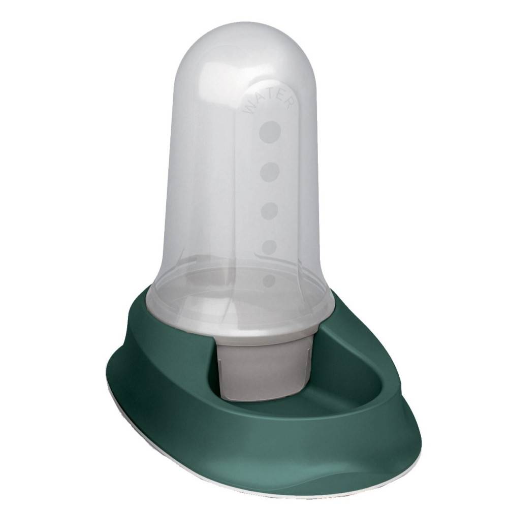 Dispensador mixto 3.5 litros agua o croquetas verde antideslizante para perro - Imagen 1