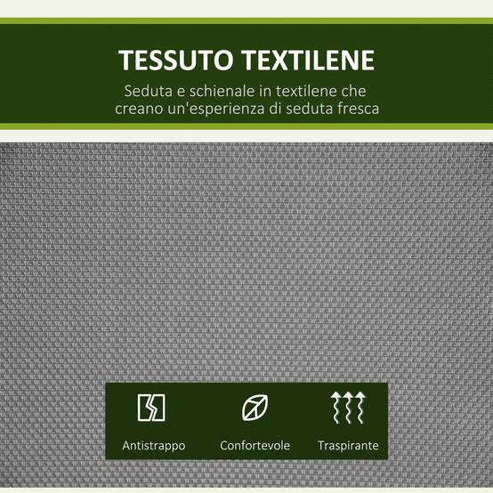 Balançoire 2 places de jardin avec toit réglable, 140x118x162cm, gris - Image 7
