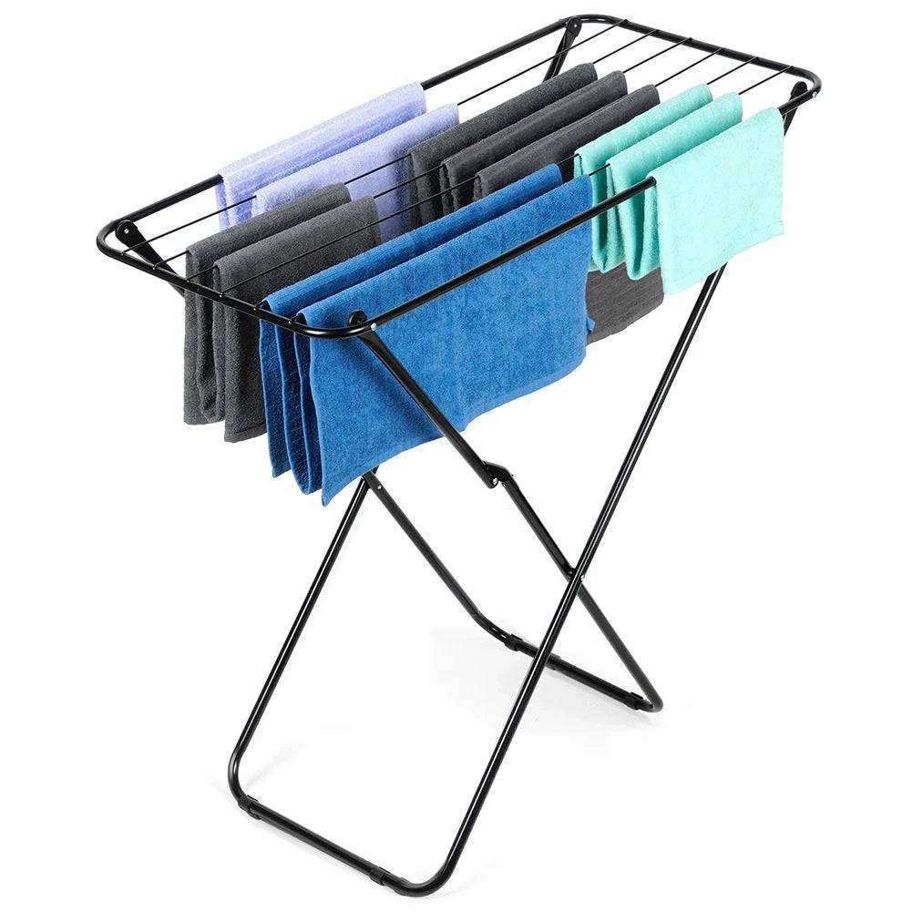Entrepotbrico - Étendoir à linge pliable en métal noir 93x43x88 cm - Image 3