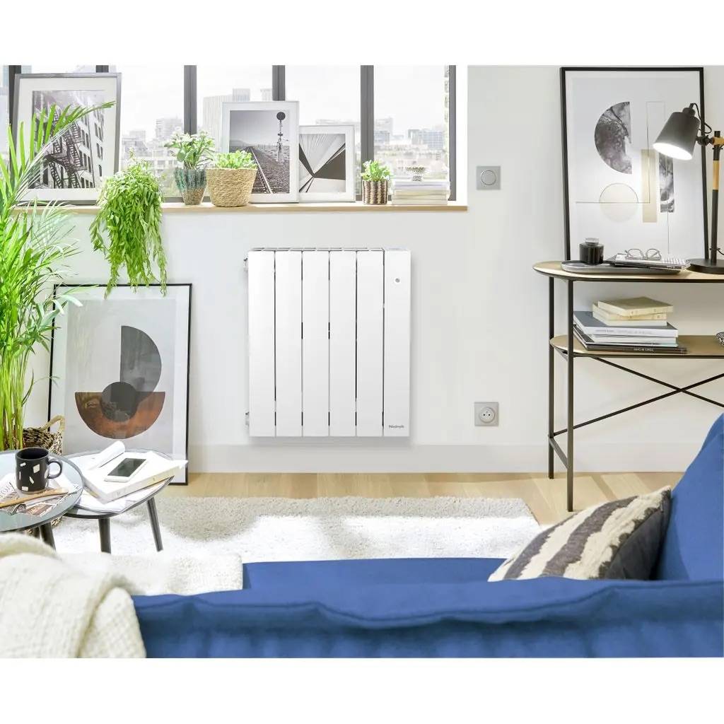 Radiateur blanc à inertie fluide - OPTIFLO - 2000W - 97x58,3x13 cm - 3 programmables - détection fenêtre et présence - NF 3 étoiles - Imagen 3