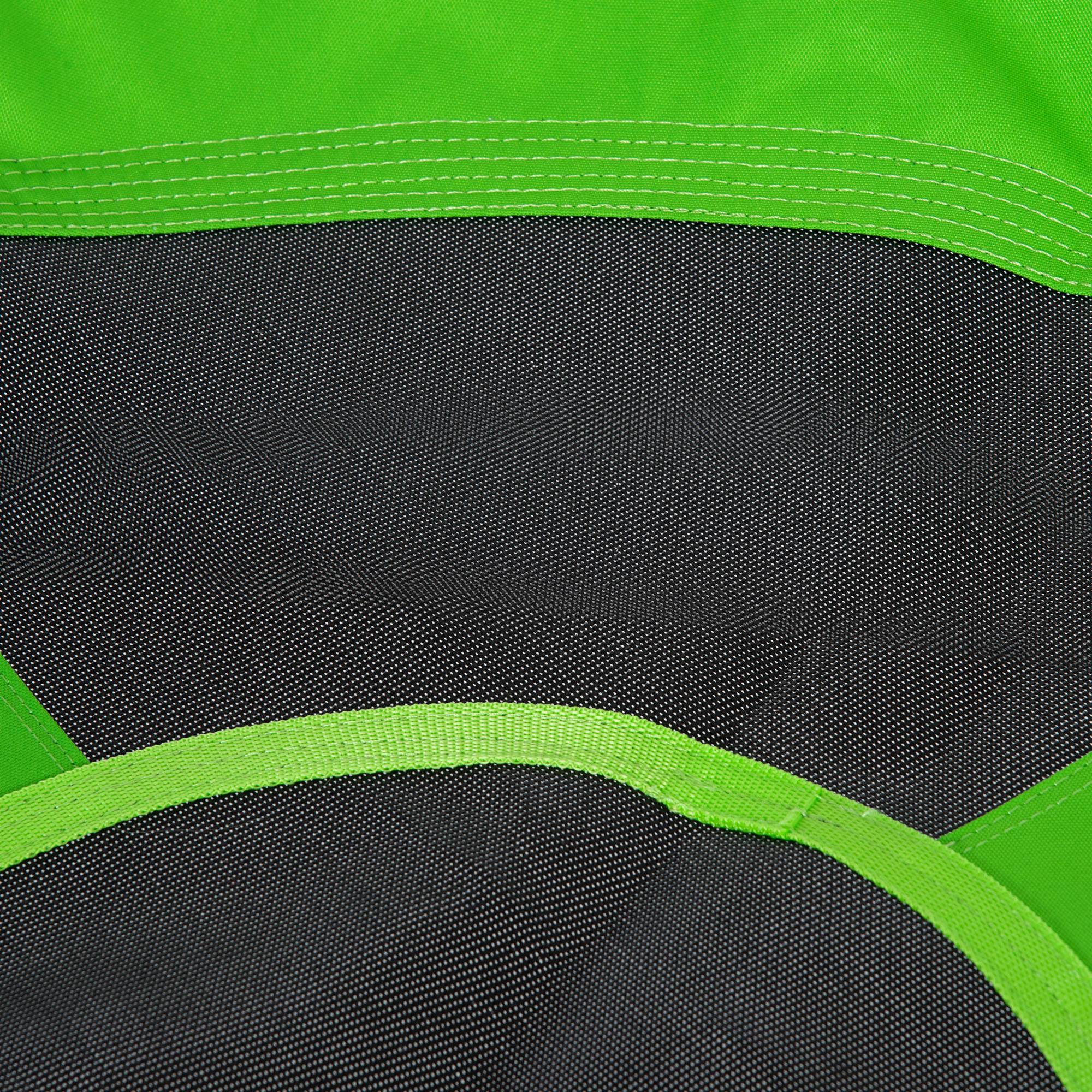 Outsunny - Balançoire nid d'oiseau ronde balançoire panier Ø 1 x 1,8H m - tente amovible, 4 anneaux - métal époxy Oxford haute densité bleu vert - Outsunny - Imagen 9