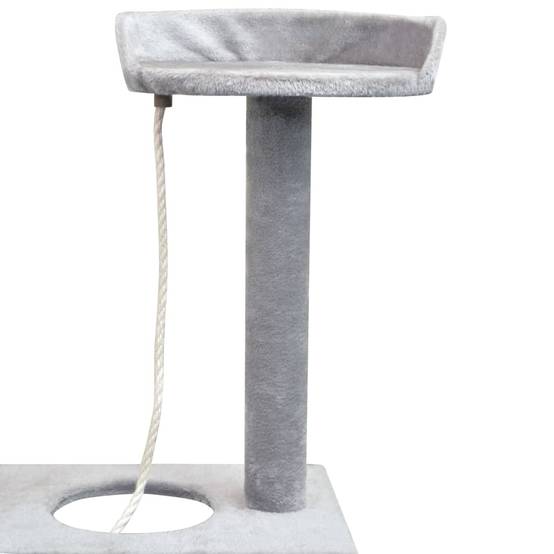 Grand arbre à chat 150 cm avec hamac griffoir sisal et échelle Gris – ComfortXL Pet Living - Image 4