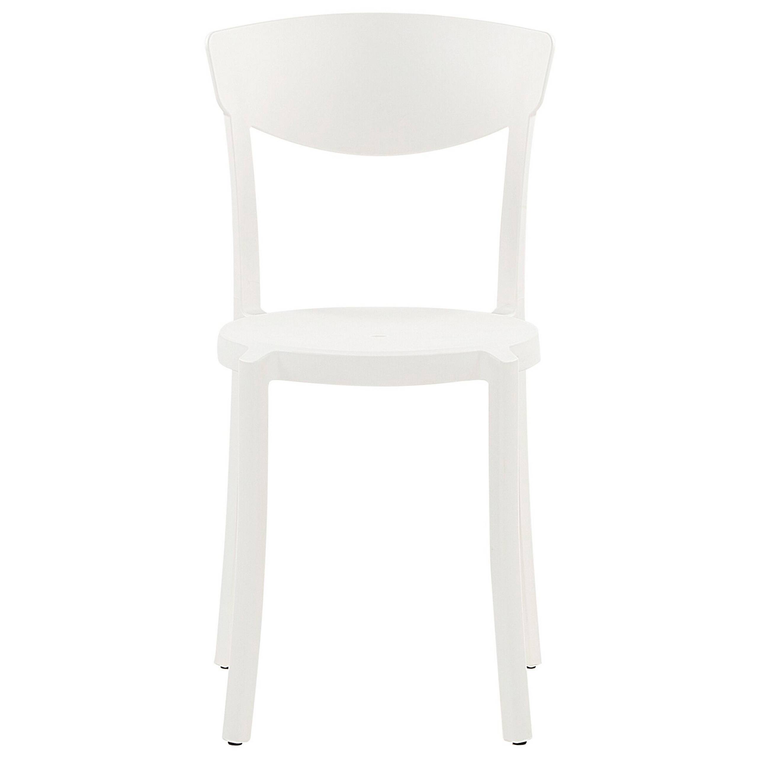 Beliani - Lot de 4 Chaises de Salle à Manger en Plastique Blanc Empilables et Légères pour Intérieur et Extérieur au Style Moderne et Scandianave Beliani - Imagen 5