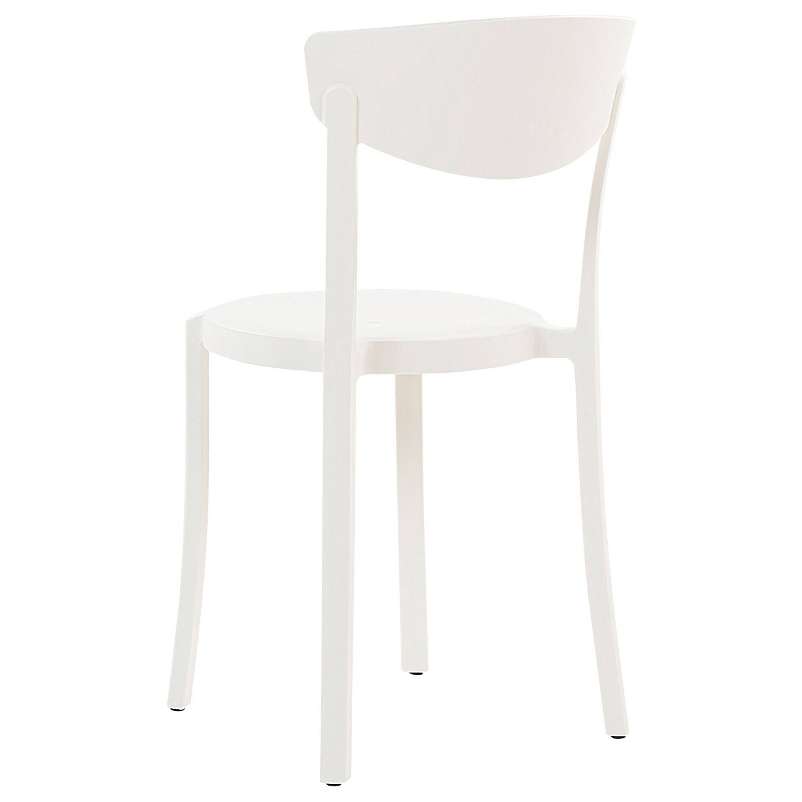 Beliani - Lot de 4 Chaises de Salle à Manger en Plastique Blanc Empilables et Légères pour Intérieur et Extérieur au Style Moderne et Scandianave Beliani - Imagen 6