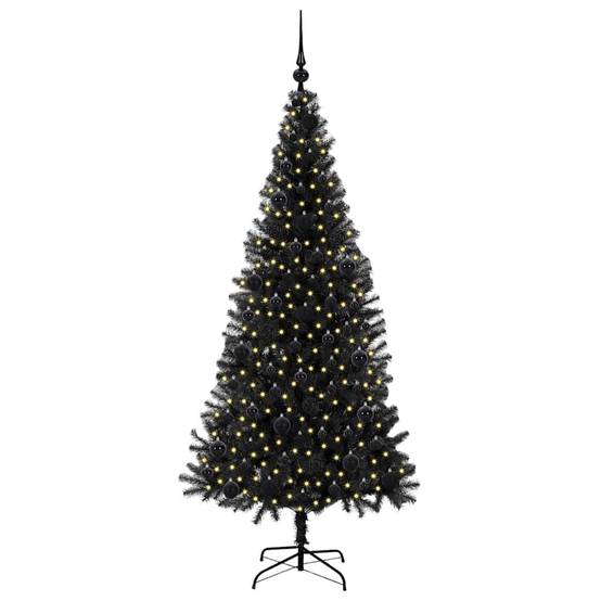 Vidaxl - Sapin de Noël Noir 180 cm PVC vidaXL 3396479 - Image 4
