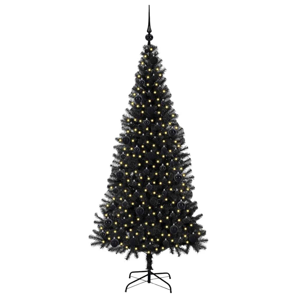 Vidaxl - Sapin de Noël Noir 180 cm PVC vidaXL 3396479 - Image 4