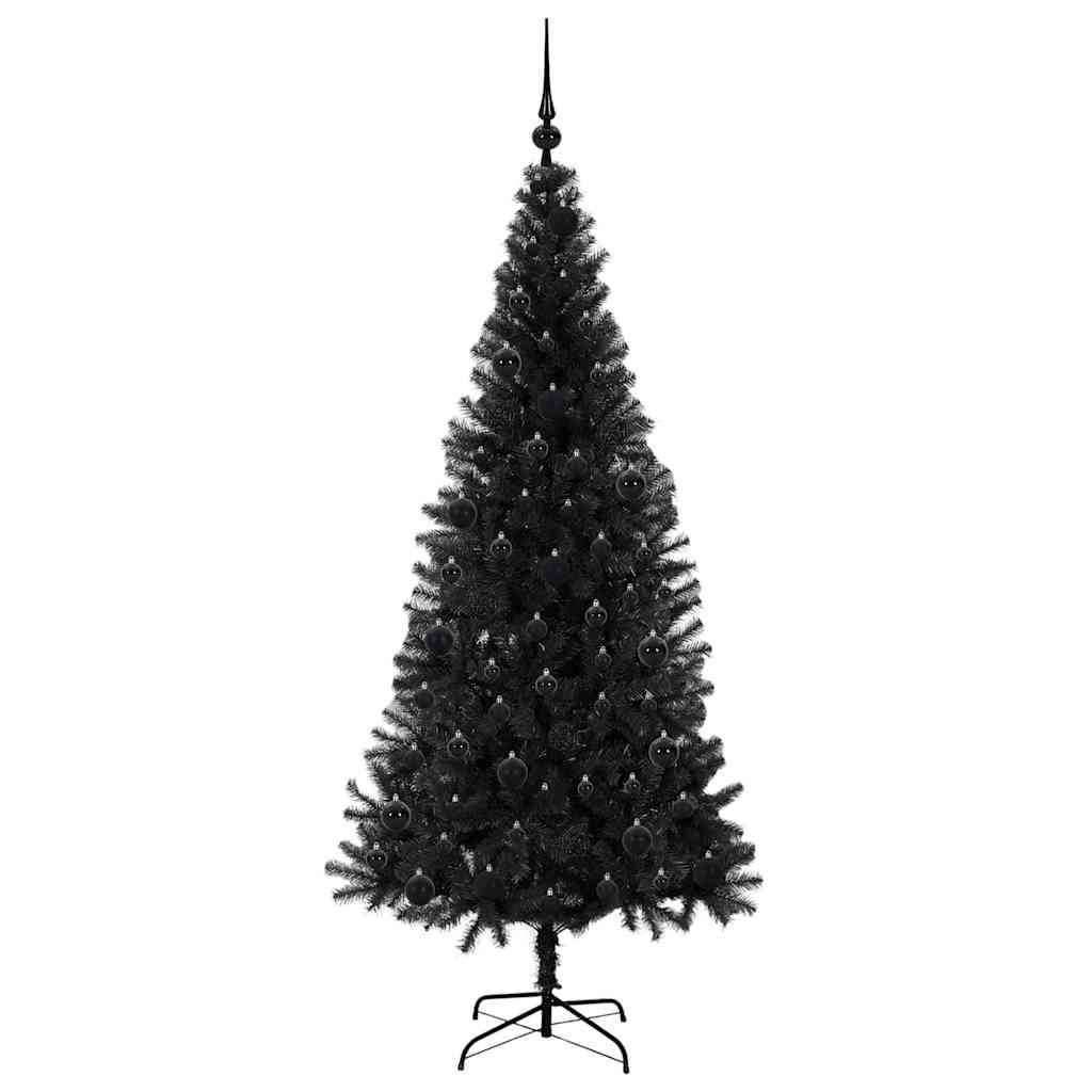 Vidaxl - Sapin de Noël Noir 180 cm PVC vidaXL 3396479 - Image 5