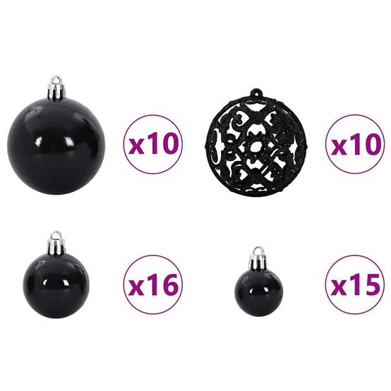 Vidaxl - Sapin de Noël Noir 180 cm PVC vidaXL 3396479 - Image 9