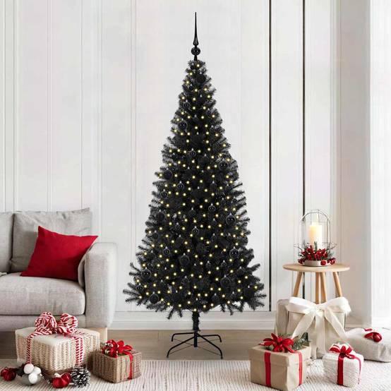 Vidaxl - Sapin de Noël Noir 180 cm PVC vidaXL 3396479 - Image 1