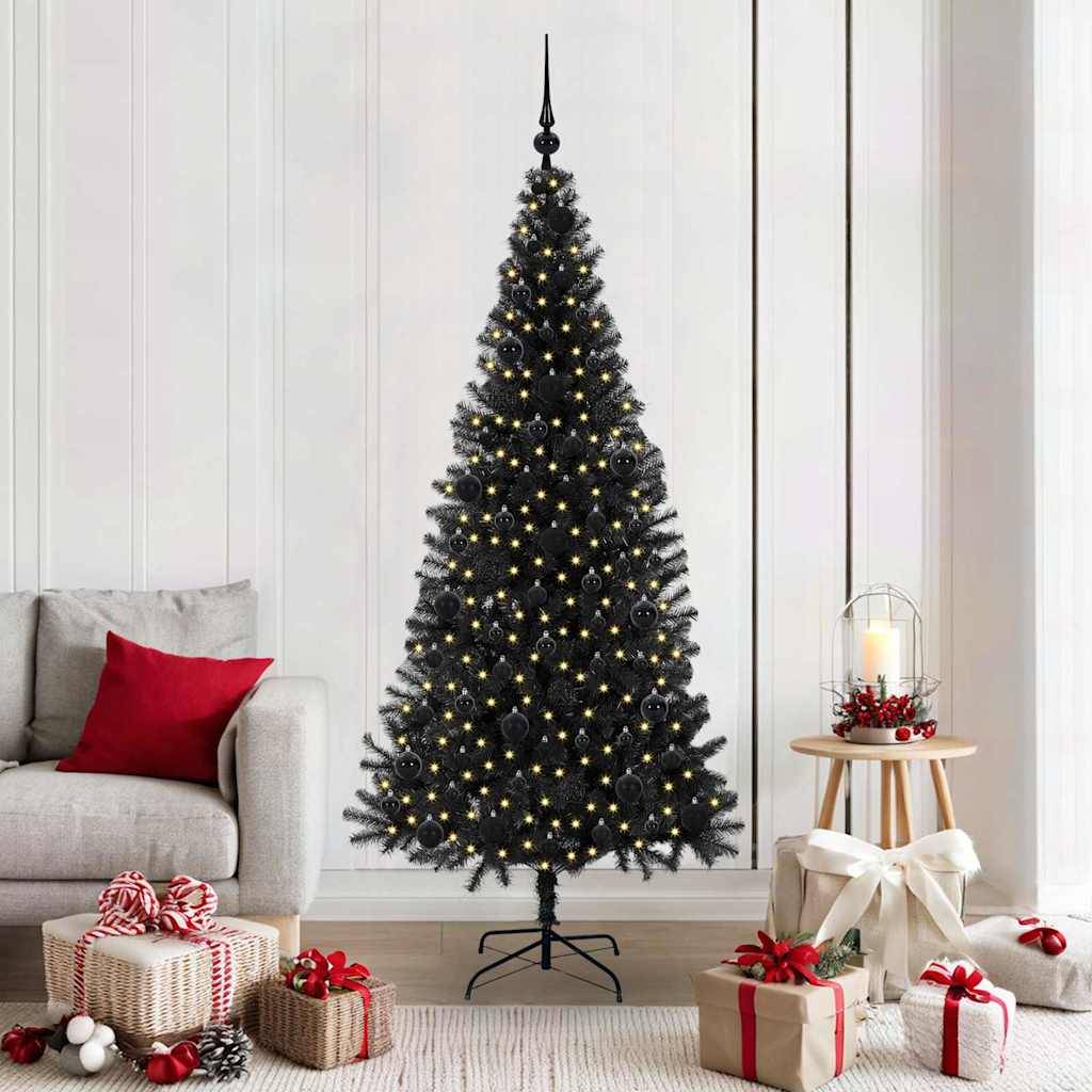Vidaxl - Sapin de Noël Noir 180 cm PVC vidaXL 3396479 - Image 1