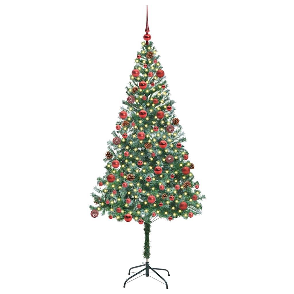ComfortXL - Arbre de Noël Givré 1.80m avec Pommes de Pin, 300 LED 8 Modes et 120 Boules – ComfortXL Outdoor Living - Image 3
