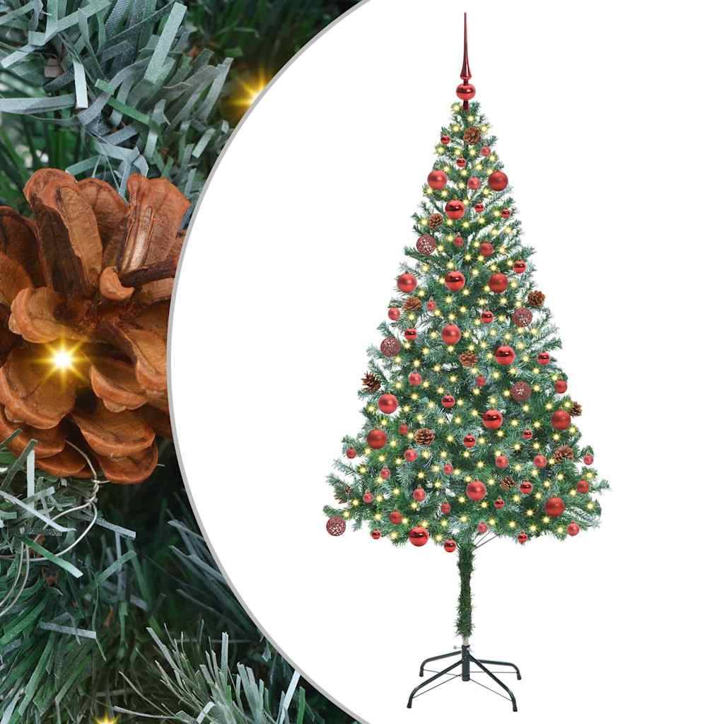ComfortXL - Arbre de Noël Givré 1.80m avec Pommes de Pin, 300 LED 8 Modes et 120 Boules – ComfortXL Outdoor Living - Image 2