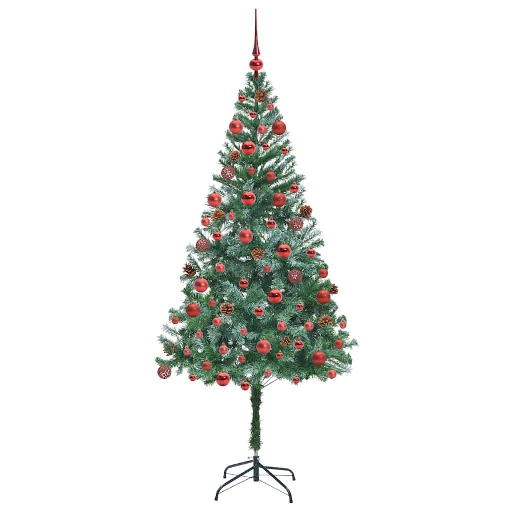 ComfortXL - Arbre de Noël Givré 1.80m avec Pommes de Pin, 300 LED 8 Modes et 120 Boules – ComfortXL Outdoor Living - Image 4