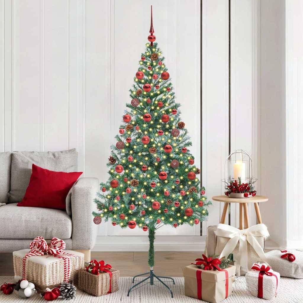 ComfortXL - Arbre de Noël Givré 1.80m avec Pommes de Pin, 300 LED 8 Modes et 120 Boules – ComfortXL Outdoor Living - Image 1
