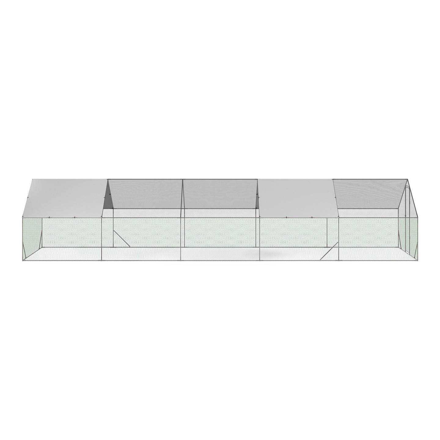 Enclos poulailler 30m² parc grillagé 10 x 3 M acier galvanisé - Image 4