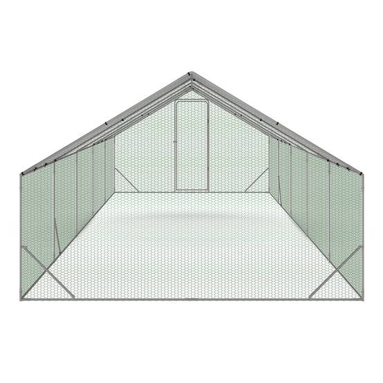 Enclos poulailler 30m² parc grillagé 10 x 3 M acier galvanisé - Image 5