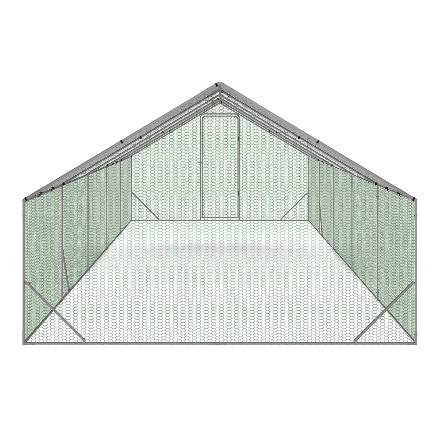 Enclos poulailler 30m² parc grillagé 10 x 3 M acier galvanisé - Image 5