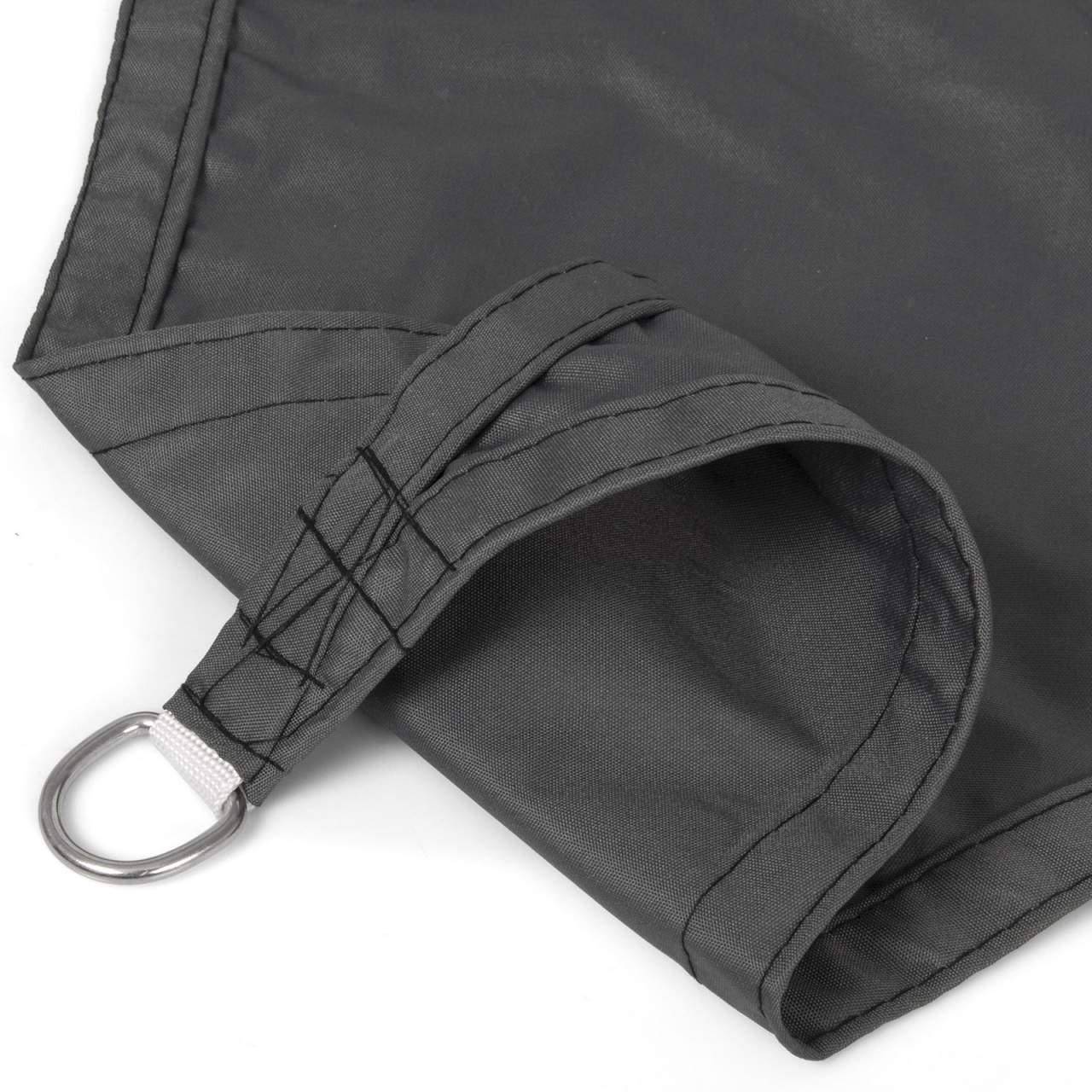 Helloshop26 - Voile d'ombrage auvent de protection solaire PES résistant à l'eau pour voile d'ombrage pare-soleil pour jardin extérieur 2x3m gris - Imagen 6