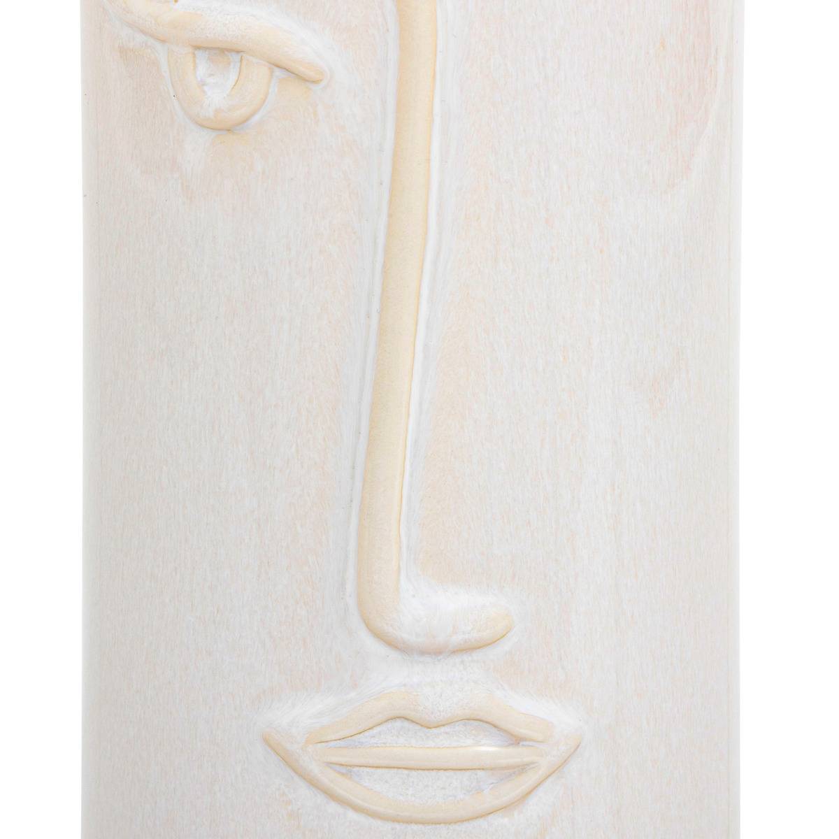Atmosphera - Vase visage "Soleya" céramique H25cm blanc - Atmosphera Créateur d'intérieur - Image 2