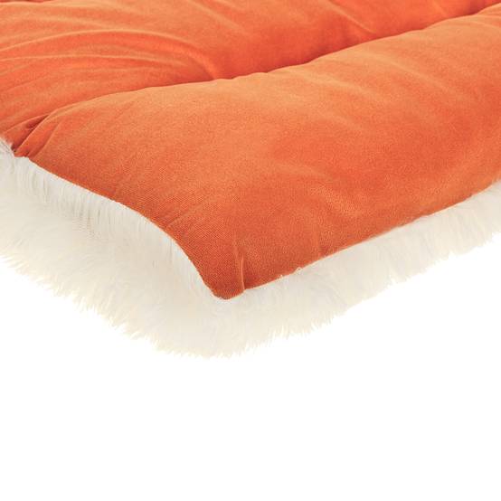Beliani - Lit pour animal Velours Orange ERGANI - 70x55x10- Beliani - Image 5