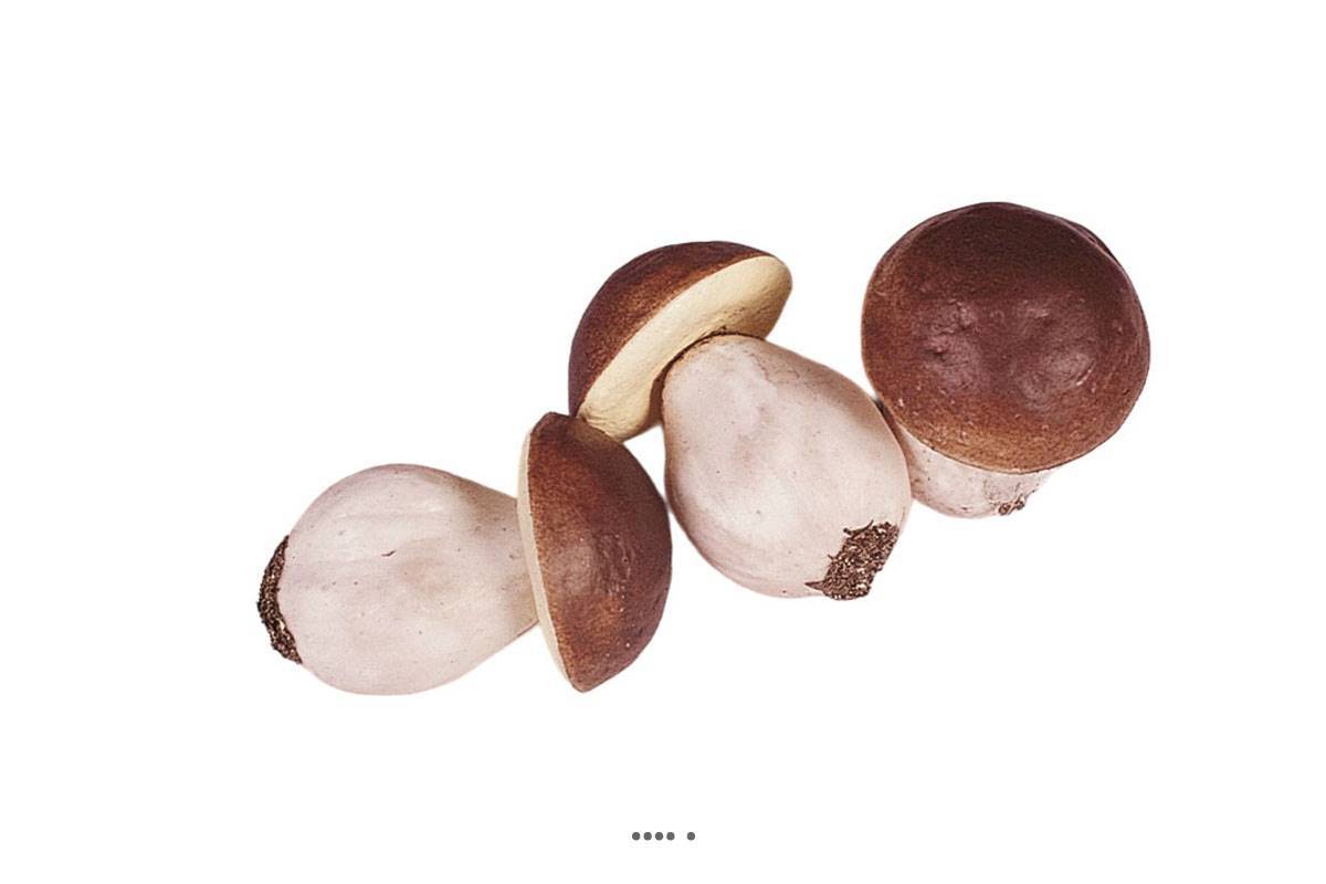 Artificielles - Bolets artificiels en lot de 3 en Plastique soufflé H 100x65 mm - Imagen 1