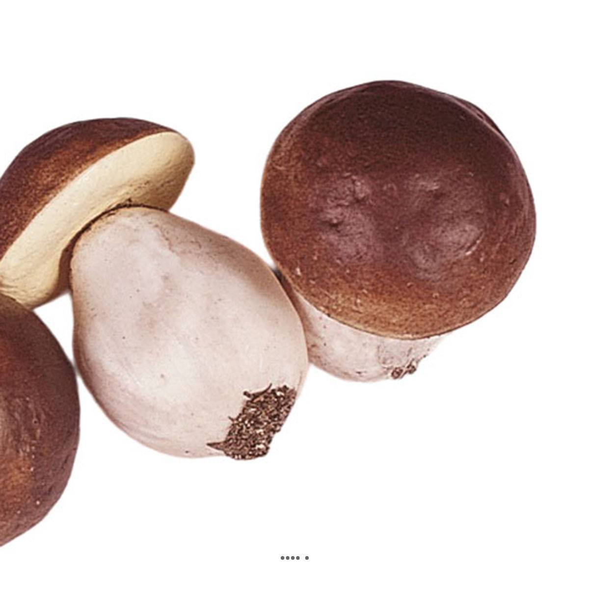 Artificielles - Bolets artificiels en lot de 3 en Plastique soufflé H 100x65 mm - Imagen 3