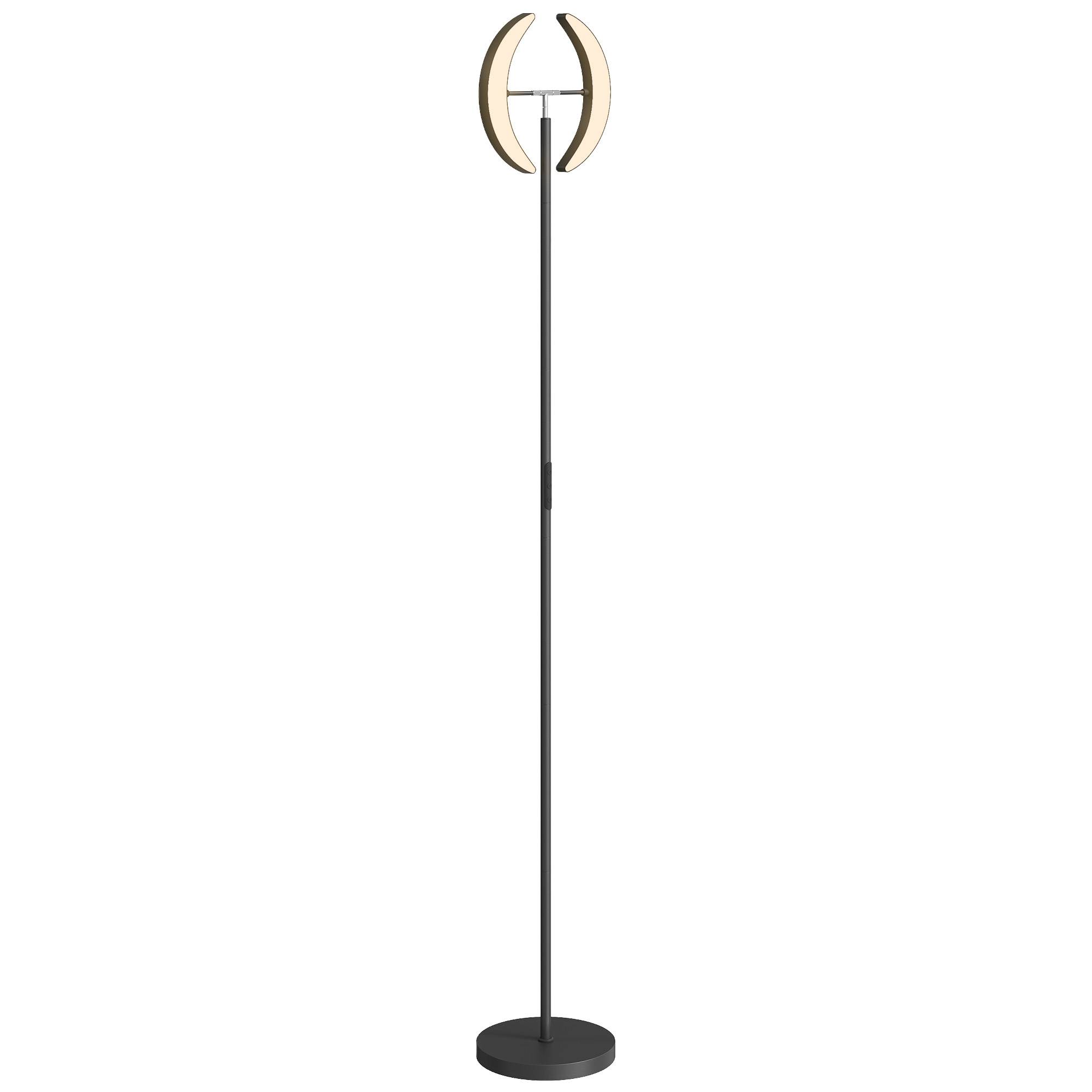 Lampadaire RGB, lampe à intensité variable avec options d'éclairage multicolores, orientable, noir - Image 2