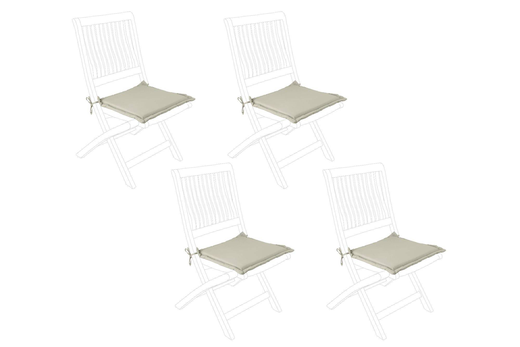 Autre - Coussins pour chaise de jardin pliante (lot de 4) - CANCALE - Imagen 1