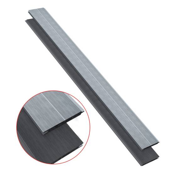 Lame de cloture en composite alvéolaire coextrudée réversible - Coloris - Gris anthracite/ Gris clair, Largeur - 15.6 cm, Longueur - 148 cm - Image 3