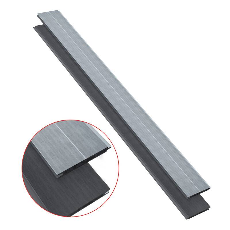 Lame de cloture en composite alvéolaire coextrudée réversible - Coloris - Gris anthracite/ Gris clair, Largeur - 15.6 cm, Longueur - 148 cm - Image 3