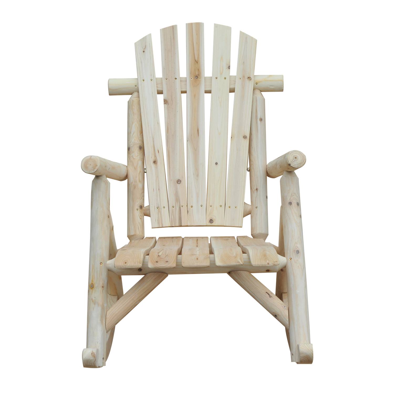 Fauteuil à bascule bois naturel 66 x 96 x 98 cm - PANGIVO - Image 2