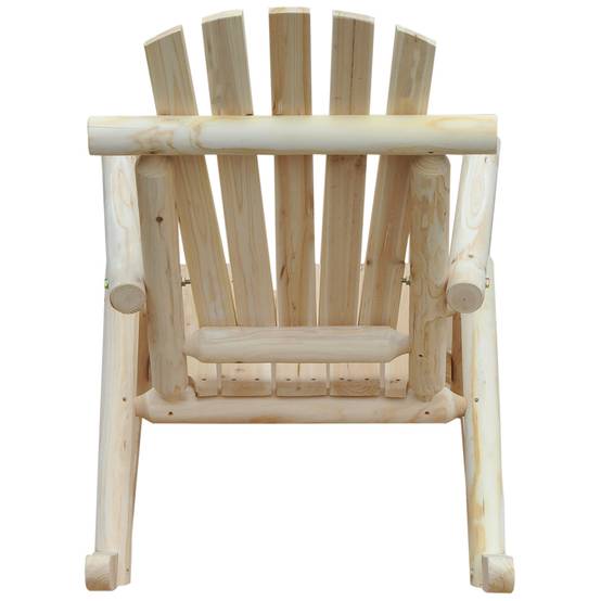 Fauteuil à bascule bois naturel 66 x 96 x 98 cm - PANGIVO - Image 10