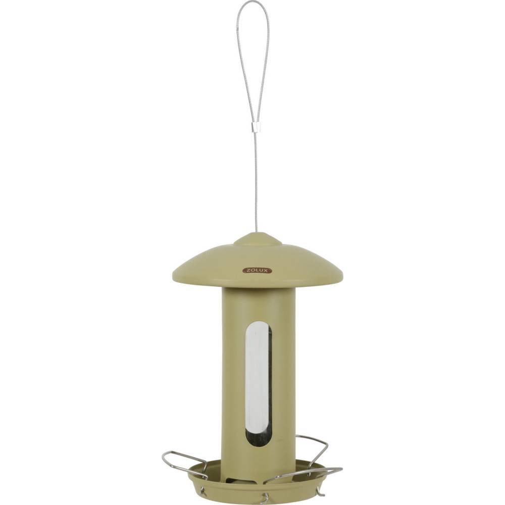 Mangeoire solo métal vert H total 44 cm pour oiseaux - Imagen 2