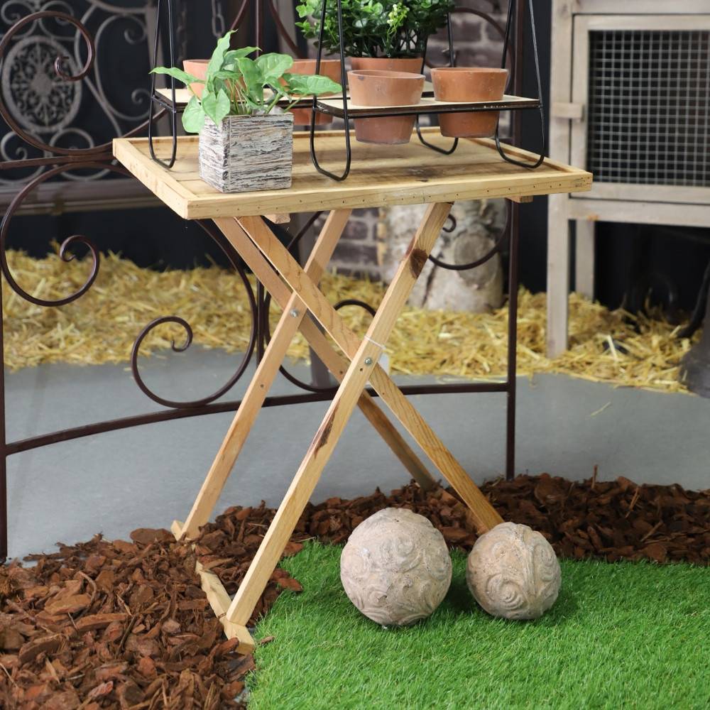 ~ Boule décorative en terre cuite grise Ø14.5 cm Chemin de campagne - Imagen 2