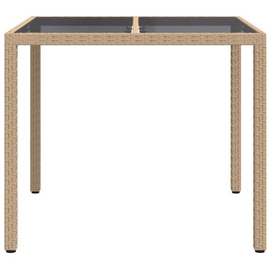 PANGIVO - Table de jardin polyrotin beige 90 x 90 x 75 cm - PANGIVO - Image 3