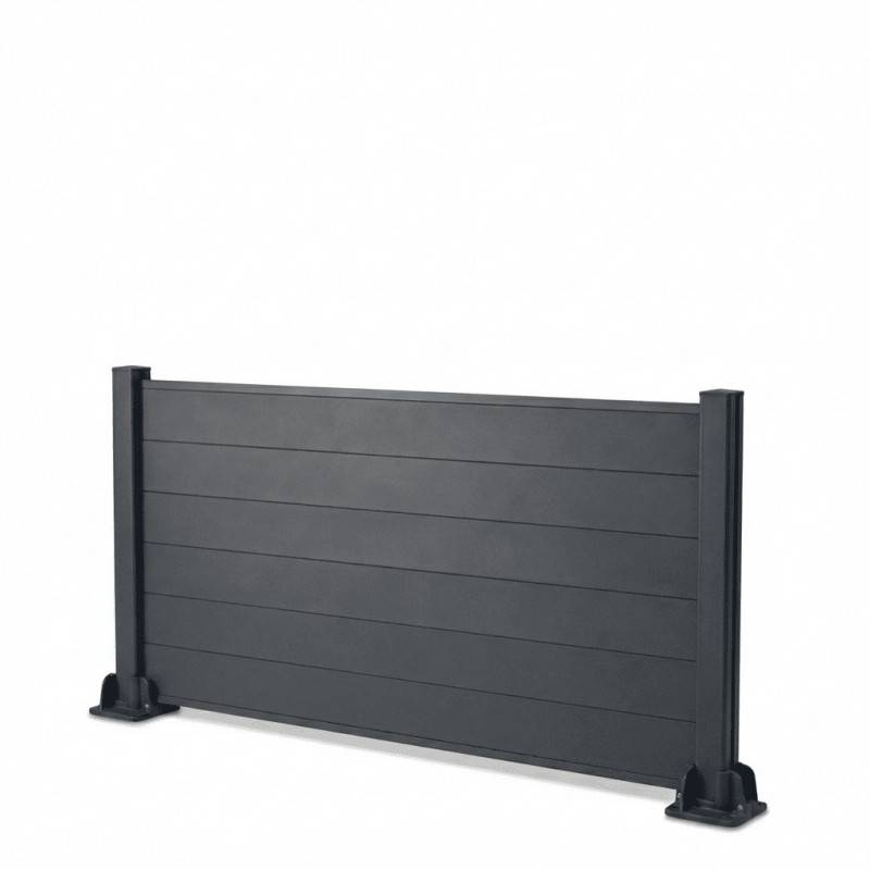 Kit clôture composite et aluminium sur platine L1.80m x H1m gris anthracite - Easy Clôture - Image 2